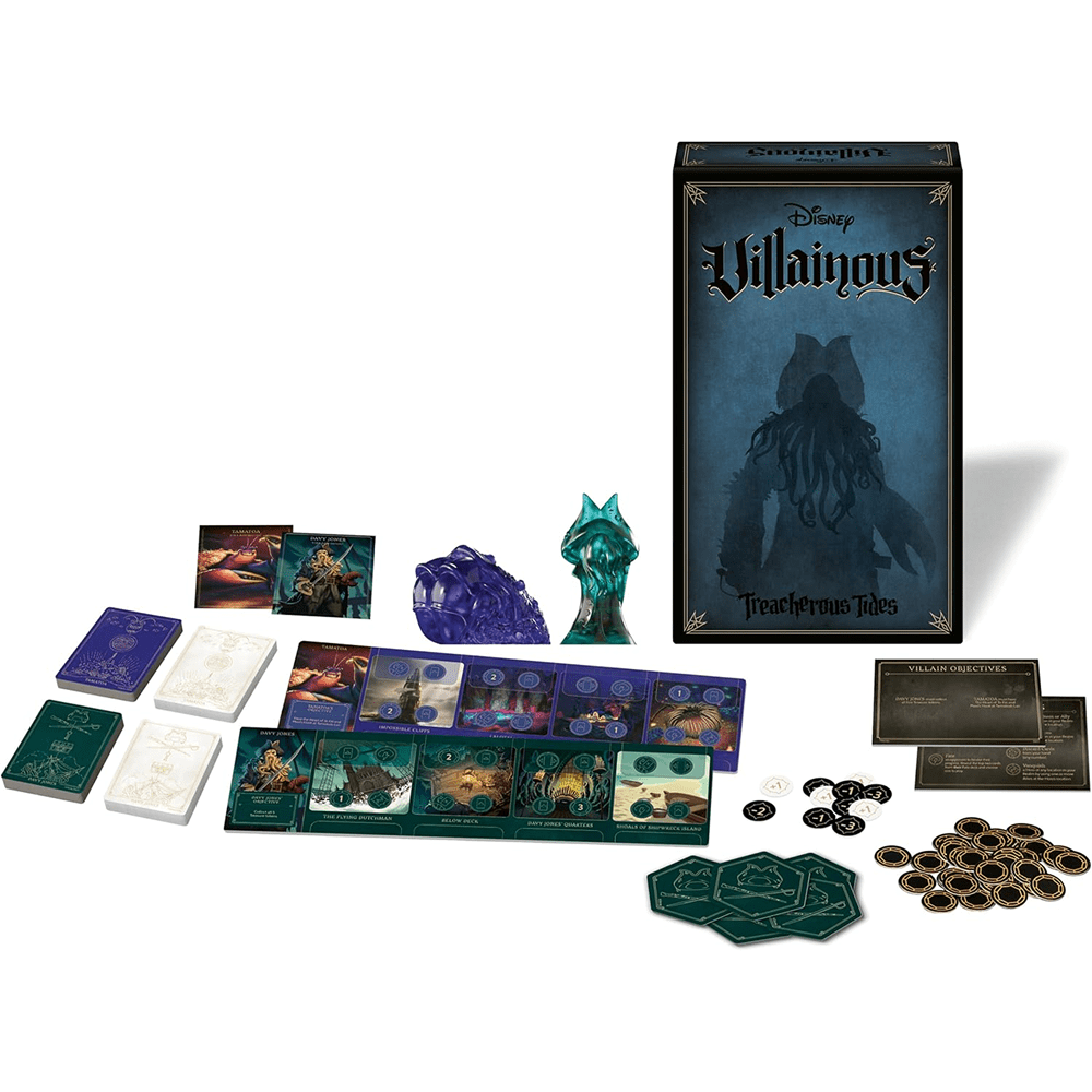 villainous treacherous tides gioco da tavolo - componenti