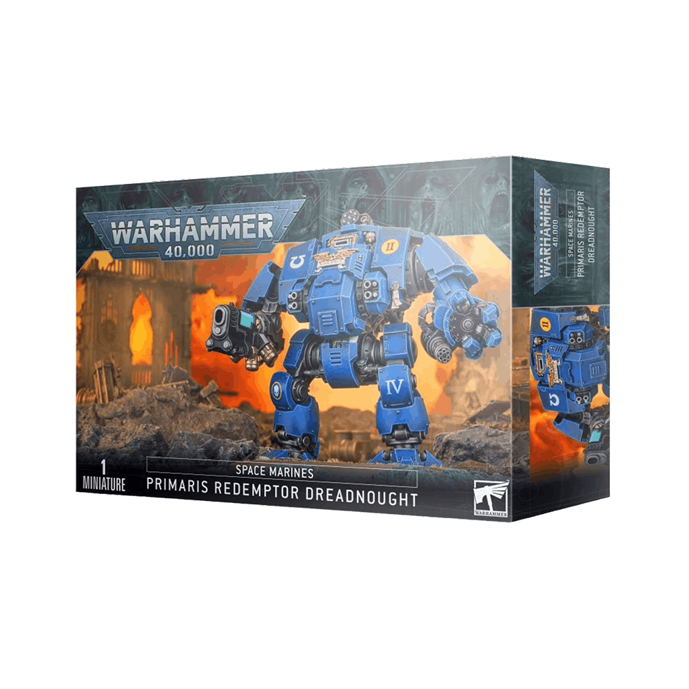 space marines dreadnought primaris redemptor miniature Warhammer - copertina