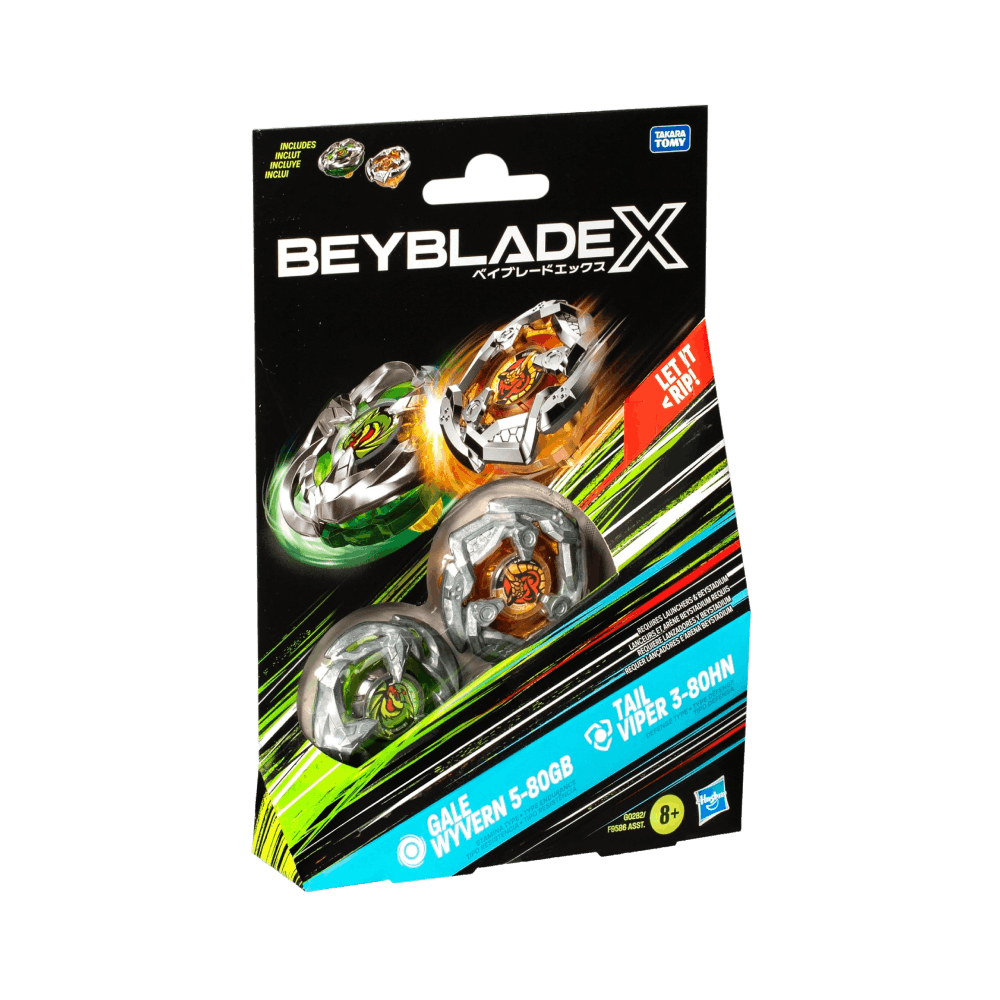 gale wyvern e tail viper beyblade x - copertina