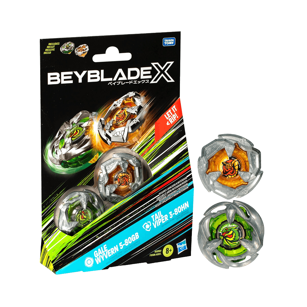 gale wyvern e tail viper beyblade x - componenti1