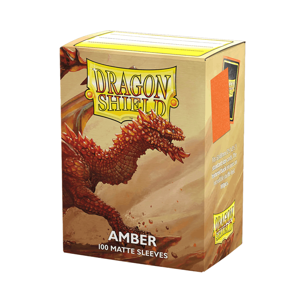dragonshield matte sleeeves amber sleeves - copertina