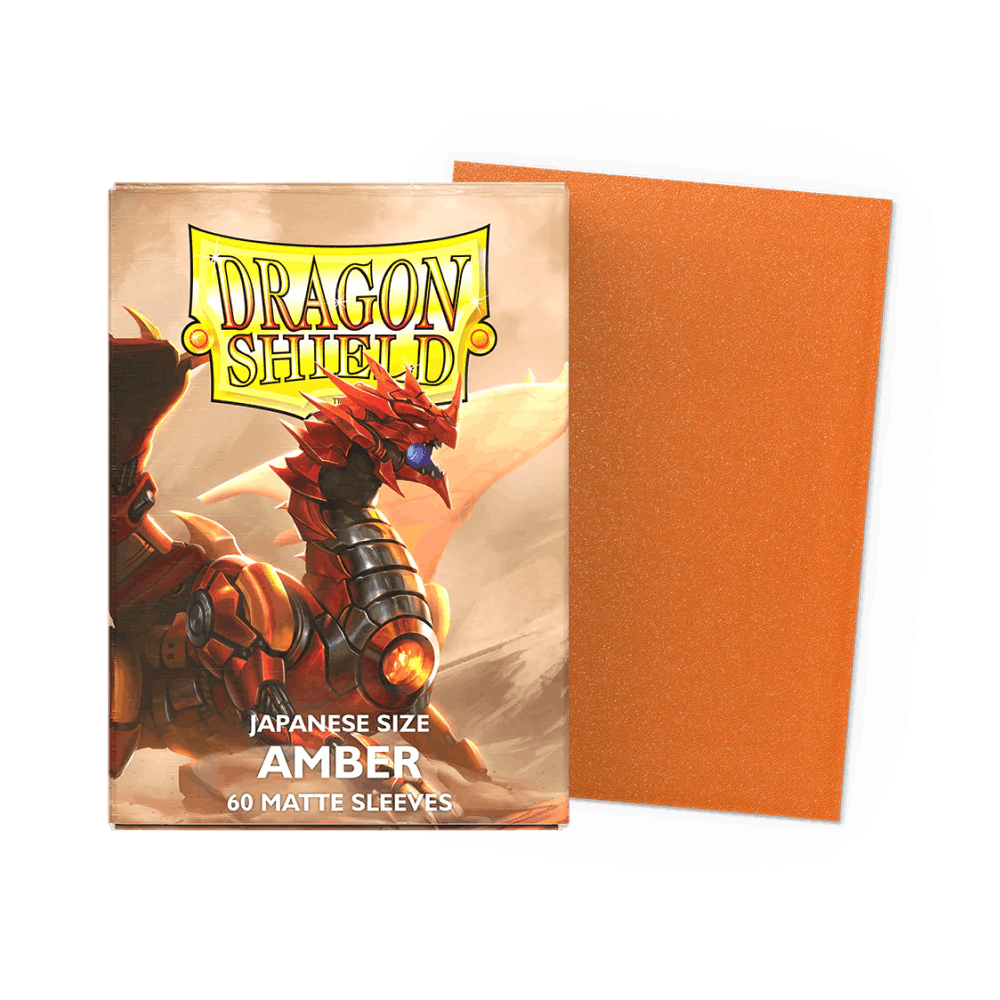 dragonshield matte sleeeves amber sleeves - componenti1